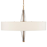 Люстра круглая с белым тканевым абажуром  White Light Diffuser варинант исполнения - 1 | Loft Concept в Перми