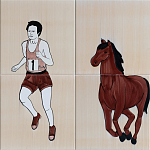 Дизайнерская плитка Конь бегун варинант исполнения - 1 | Loft Concept в Перми