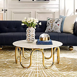 Дизайнерский журнальный столик чёрный с круглой столешницей Arycy варинант исполнения - 3 | Loft Concept в Перми