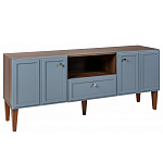 ТВ-тумба серая из массива бука с 2-мя дверками и ящиком Wenge Light варинант исполнения - 1 | Loft Concept в Перми