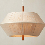 Люстра из дуба с веревчатым абажуром Rope Oak Chandelier варинант исполнения - 2 | Loft Concept в Перми