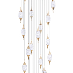 Большая каскадная люстра с хрустальными подвесками Esme Drops Crystal Brass Cascade Chandelier 25 варинант исполнения - 3 | Loft Concept в Перми
