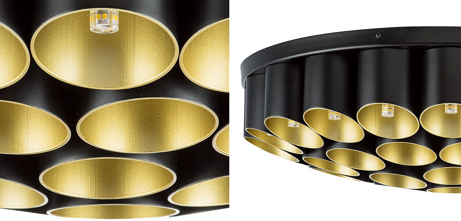 Потолочный светильник Garbi Black Pipe Organ Ceiling Lamp 40 Потолочный светильник Garbi Black Pipe Organ Ceiling Lamp 40 - Loft-Concept в Перми