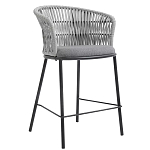 Стул барный с декоративным плетением на спинке и подлокотниках Chair Weave варинант исполнения - 2 | Loft Concept в Перми