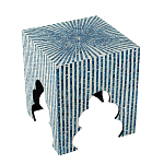 Приставной столик с инкрустацией раковинами устриц Bone Inlay варинант исполнения - 1 | Loft Concept в Перми