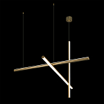 Люстра с 3-мя  пересекающимися цилиндрическими плафонами на тонких тросах Trumpet tube варинант исполнения - 5 | Loft Concept в Перми