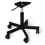 Стул с мягкой розовой обивкой из велюра и подъемно-поворотным механизмом на черных колесиках Harper Pink варинант исполнения - 4 | Loft Concept в Перми