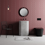 Настенное зеркало круглой формы в черной металлической раме BUBBLE MIRROR BLACK варинант исполнения - 1 | Loft Concept в Перми