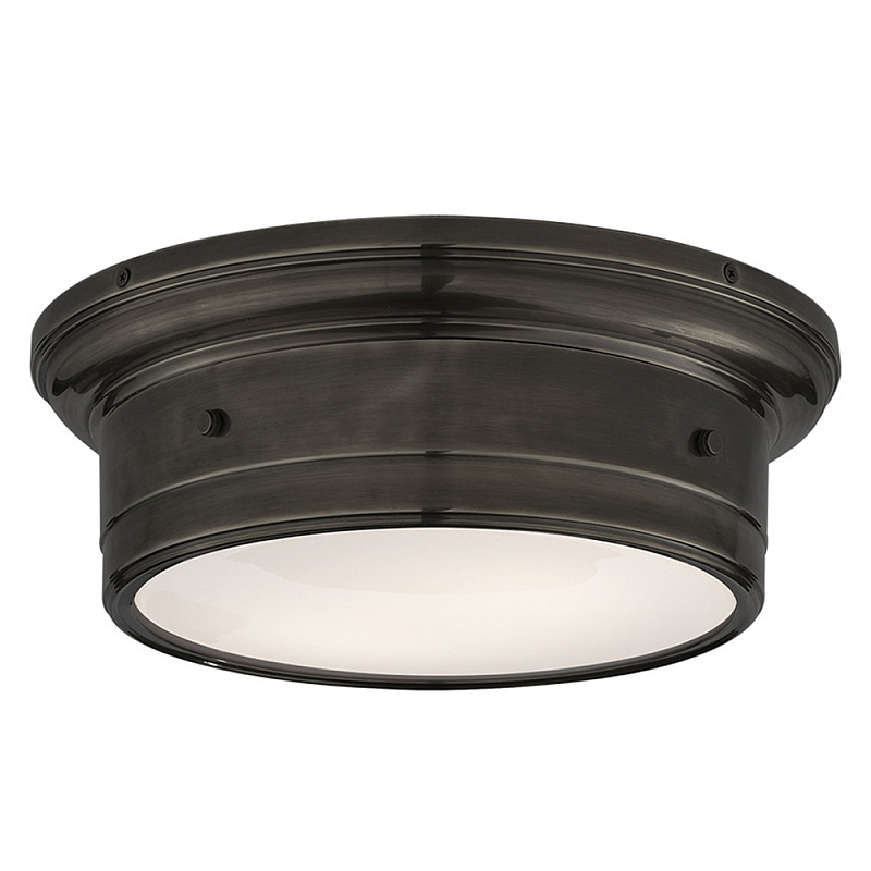 Потолочный светильник круглый черного цвета Modern Simple Ceiling Light Черный Белый Потолочный светильник круглый черного цвета Modern Simple Ceiling Light Черный Белый в Перми | Loft Concept