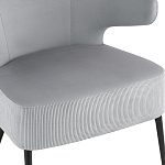 Современное мягкое кресло на металлических ножках Rakush Grey варинант исполнения - 6 | Loft Concept в Перми