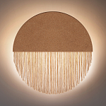 Бра круглое натуральная пробка с бахромой Natural Cork варинант исполнения - 4 | Loft Concept в Перми