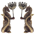 Подсвечник в виде дракона Dragon candlestick Gold Red L or R варинант исполнения - 2 | Loft Concept в Перми