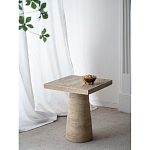 Столик приставной с квадратной столешницей Textured Cream Table варинант исполнения - 9 | Loft Concept в Перми