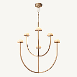 Люстрас 6-ю мраморными плафонами в форме купола Light Warm Light варинант исполнения - 4 | Loft Concept в Перми