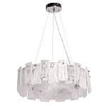 Люстра круглая с подвесными прямоугольными пластинами из стекла Glacier Panels варинант исполнения - 2 | Loft Concept в Перми