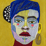 Картина с вышивкой Портрет wall panel People with the yellow ear 1 варинант исполнения - 1 | Loft Concept в Перми