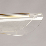 Люстра линейная с прозрачным волнообразным плафоном Wave Line варинант исполнения - 4 | Loft Concept в Перми