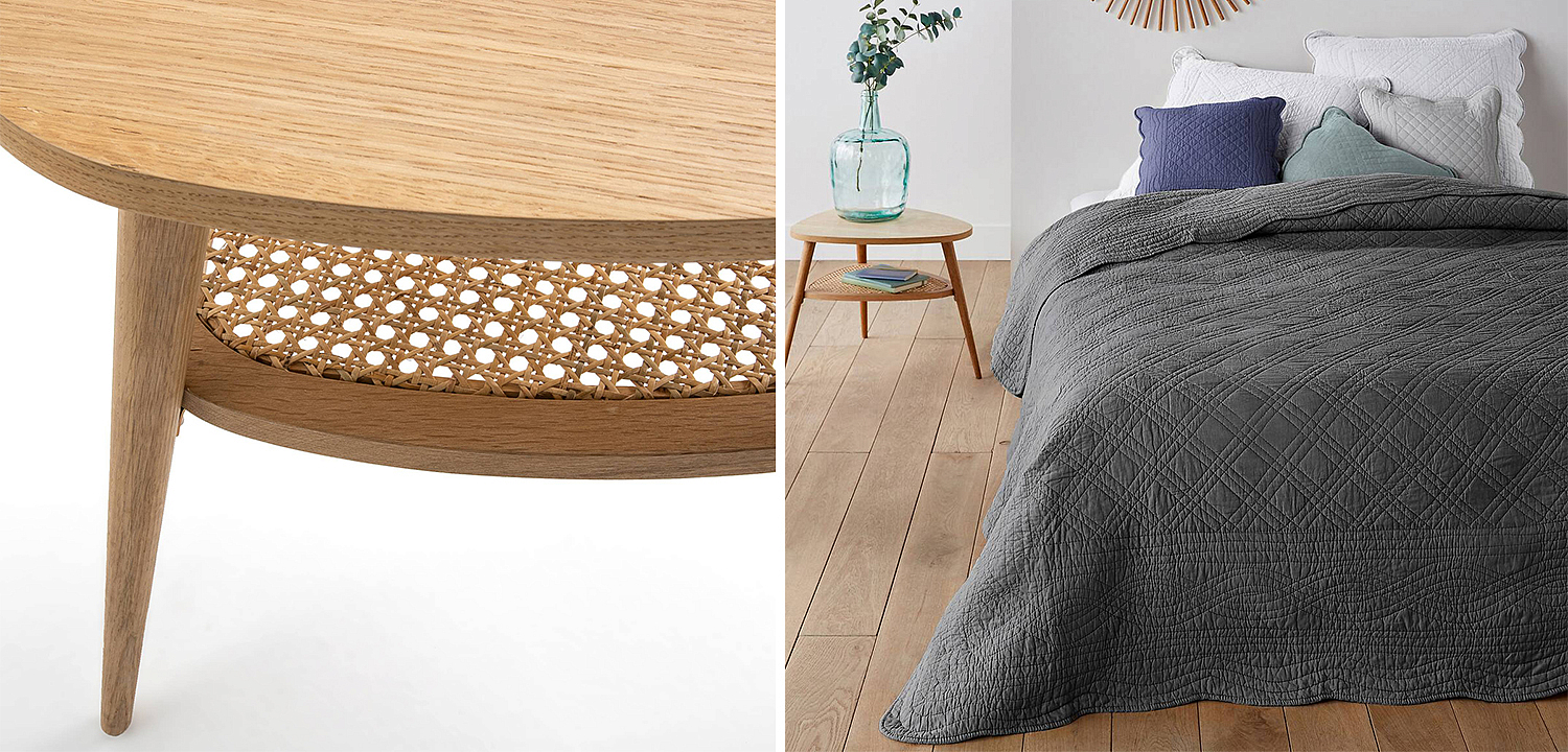 Приставной стол Morten Wicker Side Table 3 legs Приставной стол Morten Wicker Side Table 3 legs - Loft-Concept в Перми
