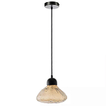 Подвесной светильник с янтарным фактурным плафоном Lamp with Frozen Glass Effect варинант исполнения - 3 | Loft Concept в Перми