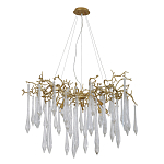 Люстра подвесная с прозрачными подвесками в форме капель Droplet Chandelier варинант исполнения - 2 | Loft Concept в Перми