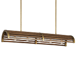 Люстра линейная полукруглой формы Wooden Horseshoe варинант исполнения - 3 | Loft Concept в Перми