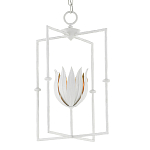 Подвесной светильник белый c абажуром в виде цветка тюльпана White Tulips варинант исполнения - 2 | Loft Concept в Перми