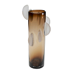 Ваза коричневая Forma Mare со стеклянными вставками варинант исполнения - 1 | Loft Concept в Перми
