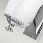 Бра с белым матовым плафоном на прямоугольном основании цвета хром Hinkley варинант исполнения - 3 | Loft Concept в Перми