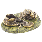 Подсвечник из бронзы и натурального камня змеевик Stone Candlestick варинант исполнения - 2 | Loft Concept в Перми