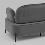 Диван в велюровой обивке серого цвета COLOR BLOCK варинант исполнения - 7 | Loft Concept в Перми