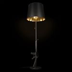 Торшер с черным абажуром и оригинальной ножкой в форме автомата Flos варинант исполнения - 3 | Loft Concept в Перми
