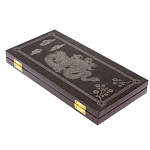 Подарочные нарды из натурального камня с гравировкой Backgammon from Stone варинант исполнения - 5 | Loft Concept в Перми