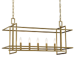 Подвесной светильник прямоугольный 5-ти ламповый Linear Kitchen Light варинант исполнения - 1 | Loft Concept в Перми