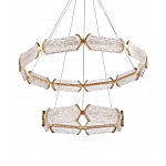 Люстра с 2-мя кольцами с текстурным природным рисунком IceFlame варинант исполнения - 2 | Loft Concept в Перми