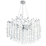 Люстра с круглыми хрустальными подвесками Fairytree Chrome Crystal Branches Chandelier 10 варинант исполнения - 2 | Loft Concept в Перми