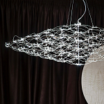 Люстра подвесная с тонкой металлической конструкцией цвета хром Quasar варинант исполнения - 9 | Loft Concept в Перми