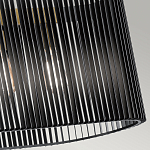 Люстра подвесная овальной формы с металлическим решетчатым абажуром матово-черного цвета и 5 лампами Kichler варинант исполнения - 5 | Loft Concept в Перми