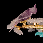 Люстра круглая на золотом каркасе с птичками и цветочным декором Miscellaneous herbs варинант исполнения - 6 | Loft Concept в Перми