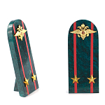 Сувенир Погон МВД из натурального камня змеевик Souvenir Epaulets варинант исполнения - 6 | Loft Concept в Перми