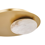 Бра с овальным основанием золотого цвета  и плафоном из алебастра Shaw Lighting варинант исполнения - 2 | Loft Concept в Перми