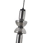 Подвесной светильник из дымчатого стекла цилиндрической формы с чёрным металлическим основанием Hiding secrets варинант исполнения - 3 | Loft Concept в Перми