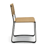 Дизайнерский стул с каркасом из металла с плетеными сиденьем и спинкой GREEN POINT Chair варинант исполнения - 5 | Loft Concept в Перми