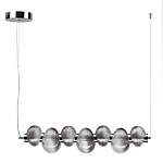 Подвесной светильник линейный с 7-ю рифлеными стеклянными шарами Marcelh Light варинант исполнения - 6 | Loft Concept в Перми