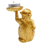 Подсвечник золотая обезьяна с блюдцем Golden Monkey варинант исполнения - 3 | Loft Concept в Перми