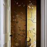 Обои ручная роспись Badminton Deep Rich Gold gilded paper варинант исполнения - 3 | Loft Concept в Перми