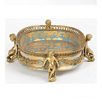 Чаша с орнаментом на ножках в виде бронзовых ангелов Eden Garden варинант исполнения - 3 | Loft Concept в Перми