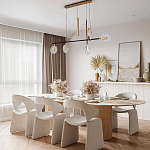 Линейная металлическая геометрическая люстра Geometry Crystal Linear Chandelier варинант исполнения - 2 | Loft Concept в Перми