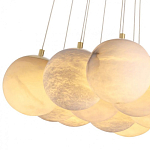 Люстра подвесная круглая с сферическими плафонами из натурального камня Glowing Spheres варинант исполнения - 5 | Loft Concept в Перми
