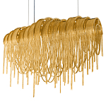 Люстра подвесная с металлическими цепочками и изогнутыми металлическими дугами 72 см Atlantis Chain варинант исполнения - 18 | Loft Concept в Перми