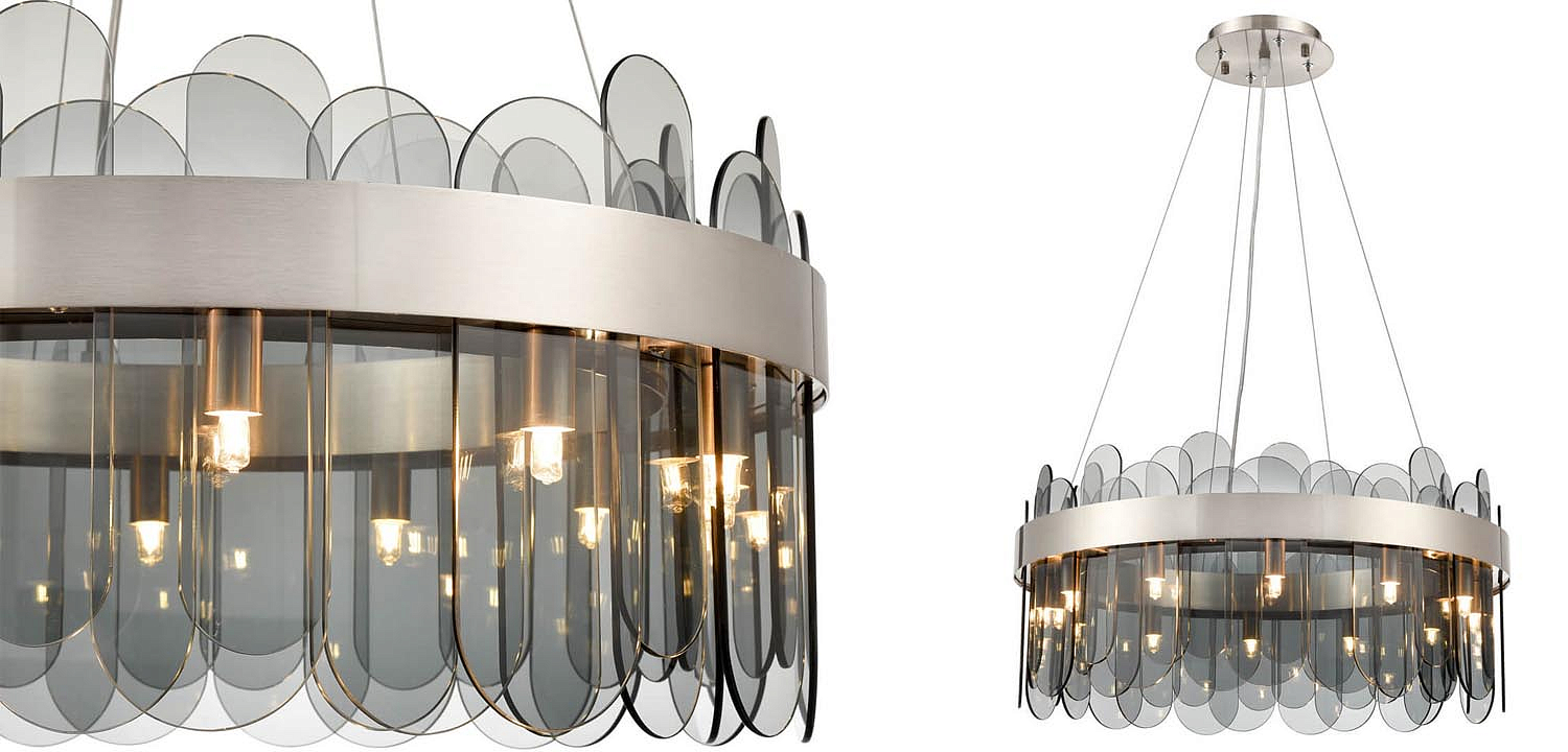 Люстра Decorative Oval Smoky Plates 60 Люстра Decorative Oval Smoky Plates 60 - Loft-Concept в Перми